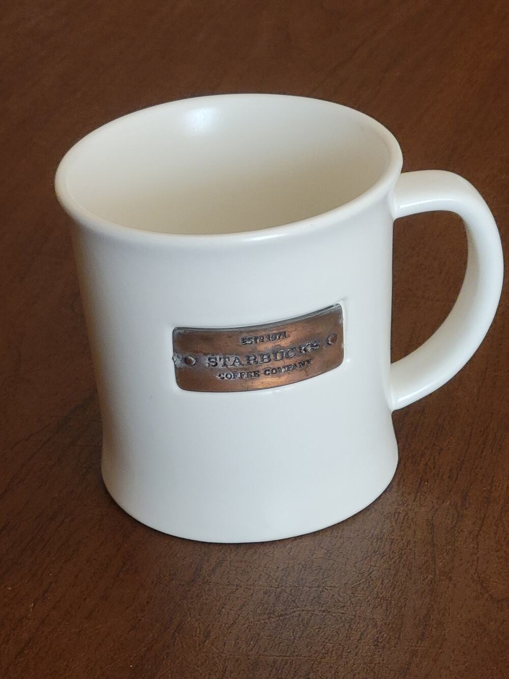 2010 Starbucks commemorative coffee cup mug copper insert label tag 16oz